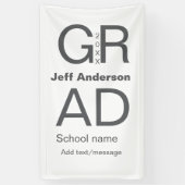 Afstudeerder Typografie Modern afstuderen Simple M Spandoek (Verticaal)