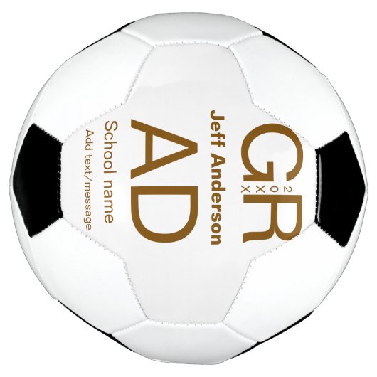 Afstudeerder Typografie Modern afstuderen Simple M Voetbal (Gedraaid)