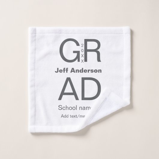Afstudeerder Typografie Modern afstuderen Simple M Washandje (Wasdoekje)