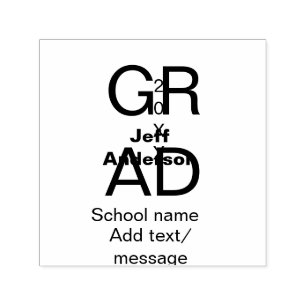Afstudeerder Typografie Modern afstuderen Simple M Zelfinktende Stempel