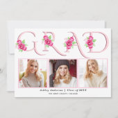 AFSTUDEERDER typografie roze rozen bloemenfoto afs Aankondiging (Voorkant)