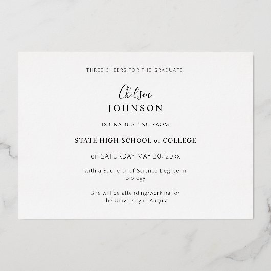 Afstudeerder U Multi 6 Foto Folie Afstuderen Aanko Folie Uitnodiging (Achterkant)