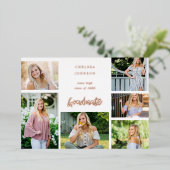 Afstudeerder U Multi 6 Foto Folie Afstuderen Aanko Folie Uitnodiging (Staand Voorkant)