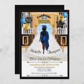 Afstudeerder Uitnodiging Afrikaanse Blauwe Groot (Voorkant / Achterkant)