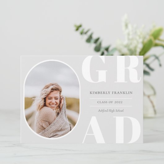 AFSTUDEERDER Uitnodiging Lijst Afstuderen (Staand voorkant)