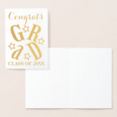 Afstudeerder van 2023 met Star Afstuderen Gold Cla Folie Kaarten (Display)