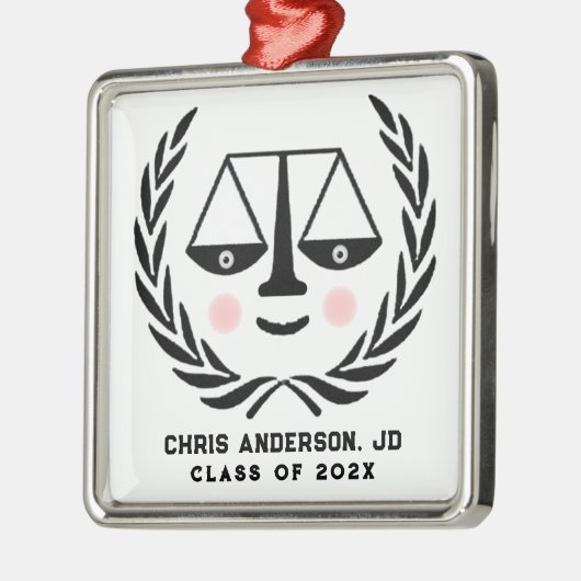 Afstudeerder van de rechtenschool metalen ornament (Links)