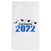 Afstudeerder van de tandheelkunde 2022 (blauw) klein cadeauzakje (Voorkant)