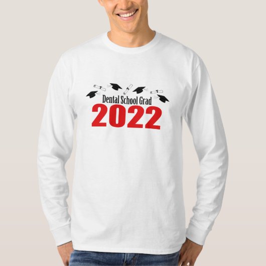 Afstudeerder van de tandheelkunde 2022 Petten en d T-shirt (Voorkant)