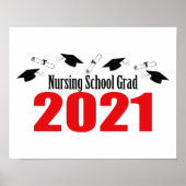 Afstudeerder van de verpleegschool 2021 Petten en  Poster (Voorkant)