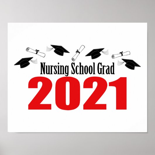 Afstudeerder van de verpleegschool 2021 Petten en  Poster (Voorkant)