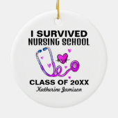 Afstudeerder van de verpleegschool keramisch ornament (Achterkant)