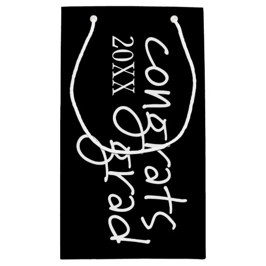 afstudeerder van felicitaties klein cadeauzakje (Achterkant)