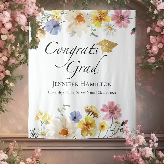 Afstudeerder van Gefeliciteerd | Wildflower Afstud Wandkleed