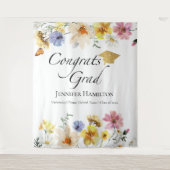 Afstudeerder van Gefeliciteerd | Wildflower Afstud Wandkleed (Voorkant)