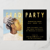 Afstudeerder van geperste goudlegant voor chemisch folie uitnodiging (Voorkant)