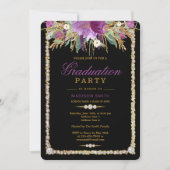 Afstudeerder van Glitter Waterverf Flowers Diamond Kaart (Voorkant)