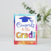 Afstudeerder van graten briefkaart (Staand voorkant)