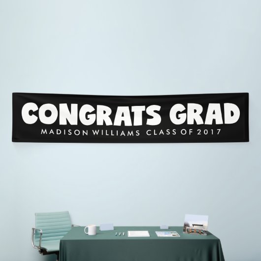 Afstudeerder van graten | Naam en jaar Spandoek (Beurs)