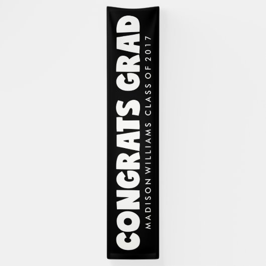 Afstudeerder van graten | Naam en jaar Spandoek (Verticaal)