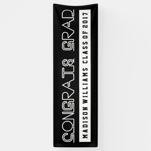 Afstudeerder van graten | Naam en jaar Spandoek (Verticaal)