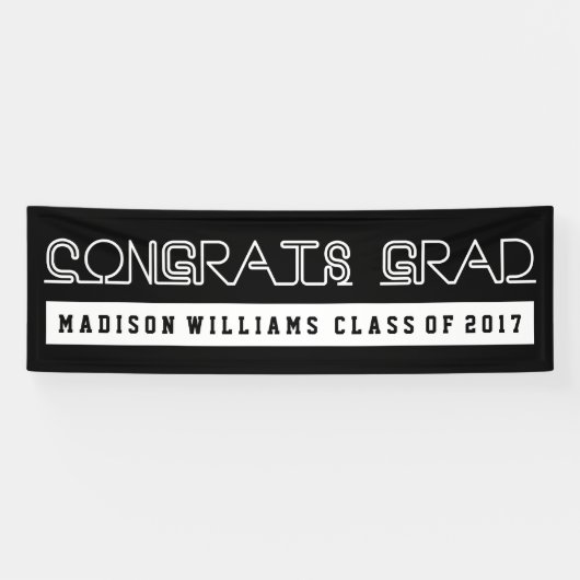 Afstudeerder van graten | Naam en jaar Spandoek (Horizontaal)