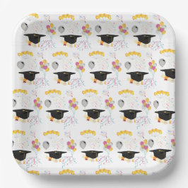 Afstudeerder van graten papieren bordje