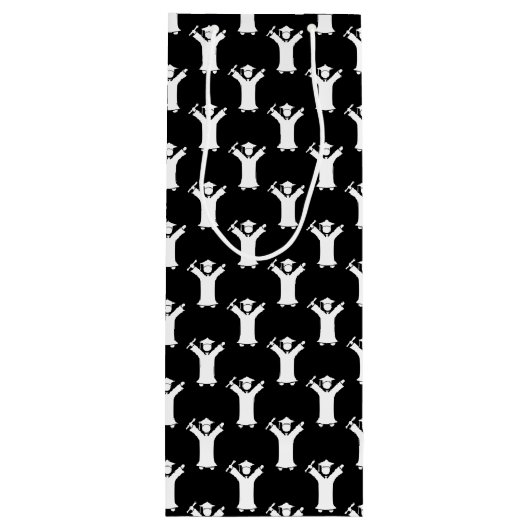 Afstudeerder van graten wijn cadeautas (Achterkant)