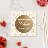 Afstudeerder van White and Gold Confetti College T Servet (Insitu)