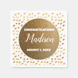 Afstudeerder van White and Gold Confetti College T Servet