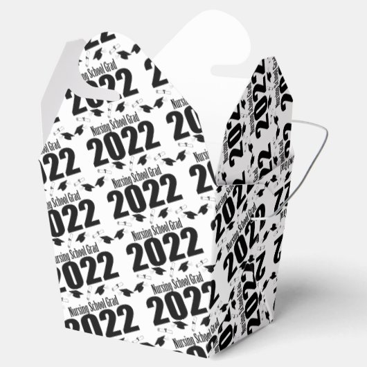 Afstudeerder verpleegschool 2022 Afstuderen (zwart Bedankdoosjes (Geopend)