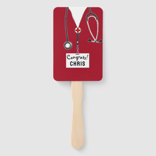 Afstudeerder verpleegschool handwaaier (Achterkant)