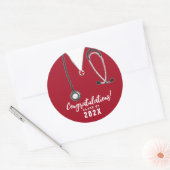 Afstudeerder verpleegschool ronde sticker (Envelop)