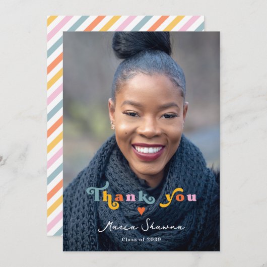 Afstudeerder vibes alleen afstudeerfeest klasse va bedankkaart (Voorkant / Achterkant)