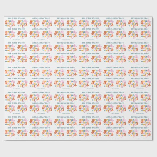 Afstudeerder vibes alleen afstudeerfeest klasse va cadeaupapier (Vlak)