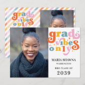 Afstudeerder vibes alleen afstudeerfeest klasse va kaart (Voorkant / Achterkant)