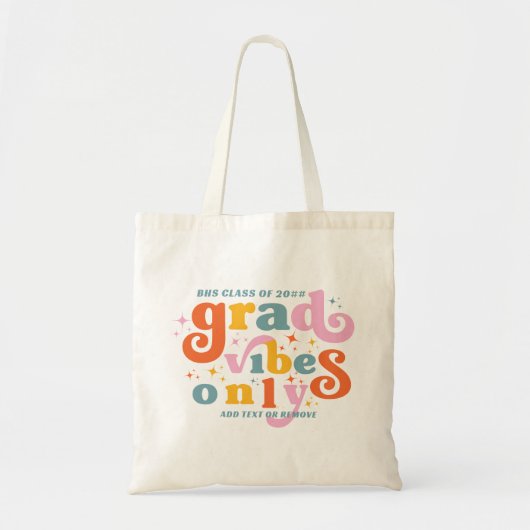 Afstudeerder vibes alleen afstudeerfeest klasse va tote bag (Voorkant)