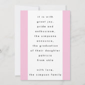 Afstudeerder voor hedendaags blauw roze goudolie F Aankondiging (Achterkant)