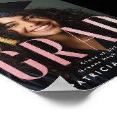 Afstudeerder voor hedendaags blauw roze goudolie F Poster (Hoek)