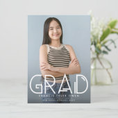 Afstudeerder voor hedendaagse tekst met foto | Kla Aankondiging (Staand voorkant)