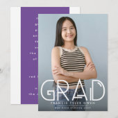 Afstudeerder voor hedendaagse tekst met foto | Kla Aankondiging (Voorkant / Achterkant)