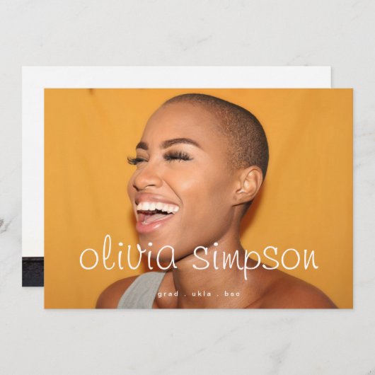 Afstudeerder voor vers en vet script Afstuderen tw Aankondiging (Voorkant / Achterkant)