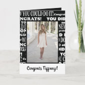 Afstudeerder voor zwart-wit kaart (Voorkant)