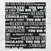 Afstudeerder voor zwarte en witte bereidingen wijn etiket (Enkel label)