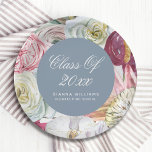 Afstudeerder Waterverf Floral Elegant modern Afstu Papieren Bordje<br><div class="desc">De afstudeerder Waterverf Floral Elegant Modern Afstuderen Paper & Party Borden is voorzien van een stijlvolle waterverf bloemachtergrond met eucalyptus, palmschijfjes, rozen, pinda's en ferns in gemuteerde tinten van pruimen, glanzend, groen, perzik en roze. Gepersonaliseerd door de tekst in de tekstvakjes uit te geven verstrekt. Ontworpen door ©Evco Studio www.zazzle.com/store/evcostudio...</div>