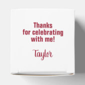 AFSTUDEERDER White en Crimson Graduation Party Bedankdoosjes (Bovenkant)