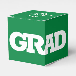 AFSTUDEERDER White en Green Graduation Party Bedankdoosjes