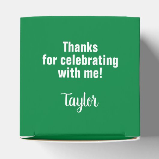 AFSTUDEERDER White en Green Graduation Party Bedankdoosjes (Bovenkant)