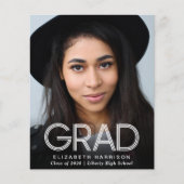 Afstudeerder White Typografie Fotobudget aankondig (Voorkant)