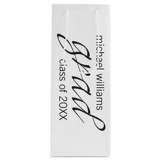 afstudeerder wijn cadeautas (Voorkant)